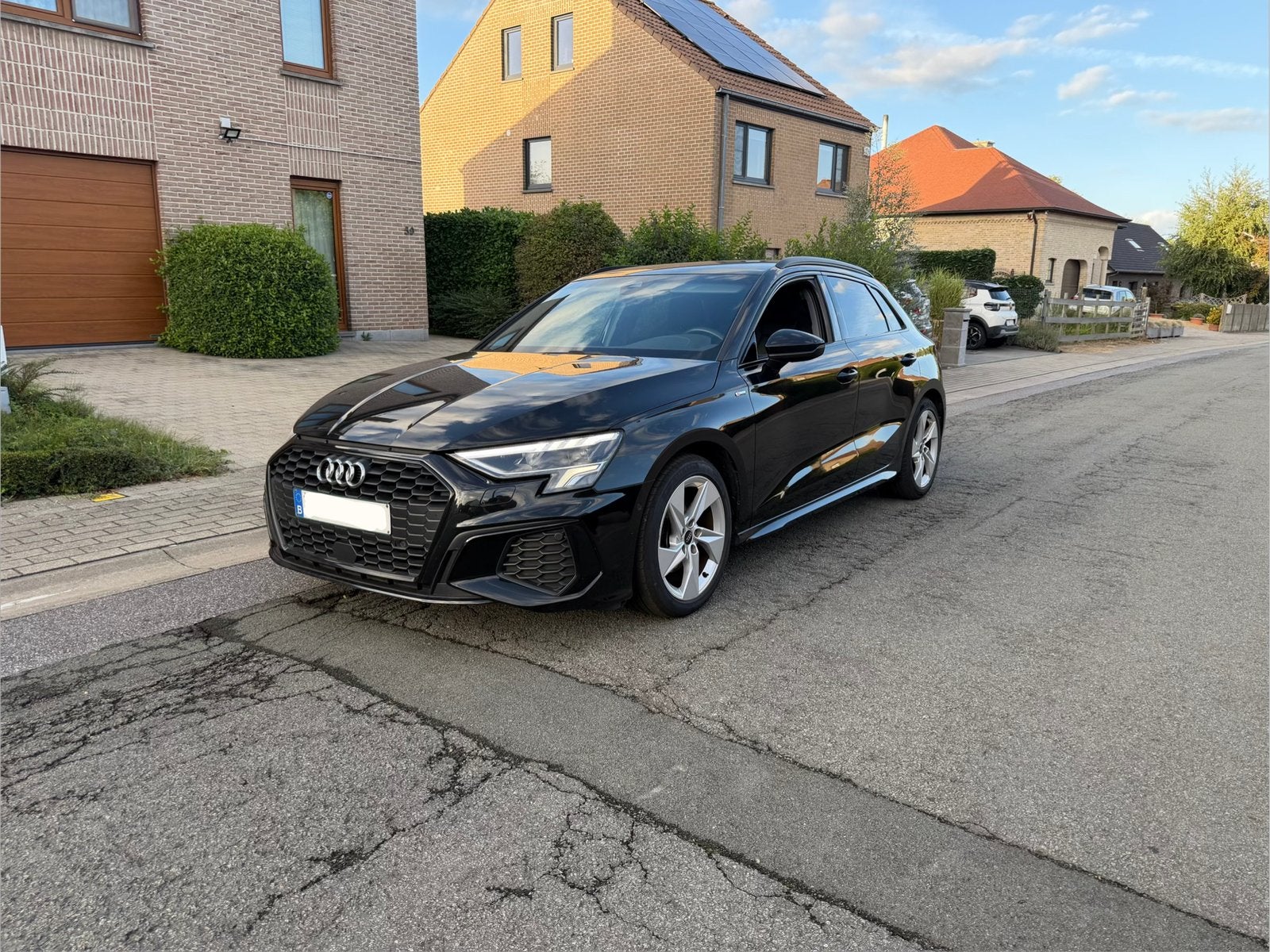 Audi A3 - Sline 02/2022 - 3tfsi - volledige opties -, Auto's, Dealer onderhouden, Zwart, Leder, Bedrijf