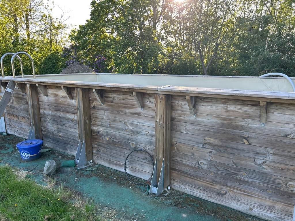 Opbouwzwembad 7x3,5m, Tuin en Terras, Ophalen, Gebruikt
