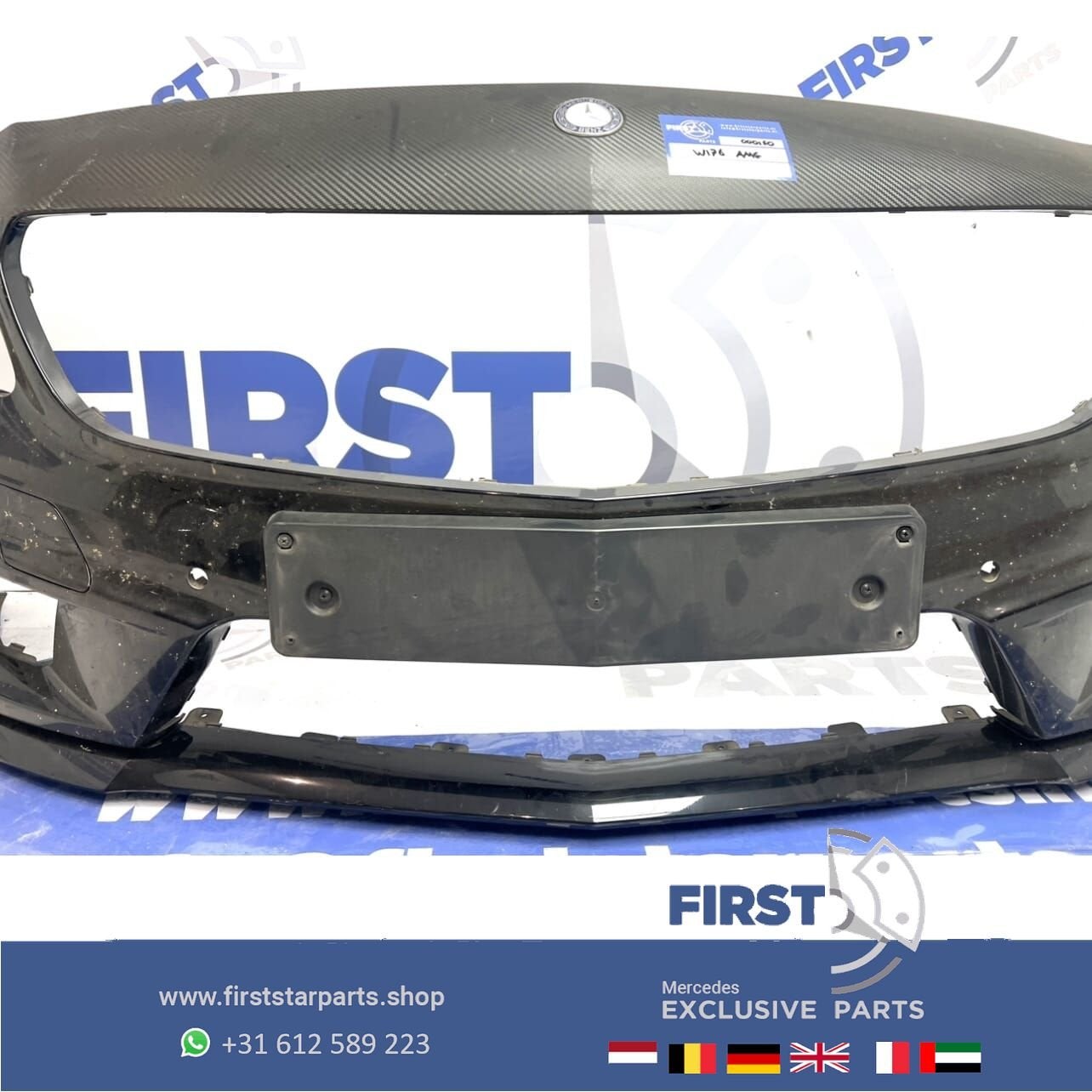 W176 AMG VOORBUMPER Mercedes A KLASSE 2013-2016 ZWART PDC/KO, Utilisé, -, Avant, -