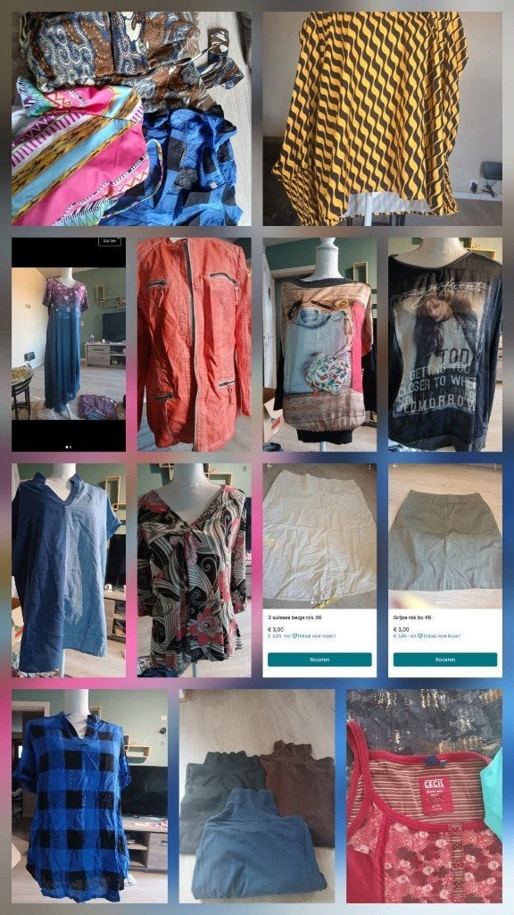 Opkoper kledij gezocht, voor doorverkoop, Enlèvement, Porté, Taille 46/48 (XL) ou plus grande