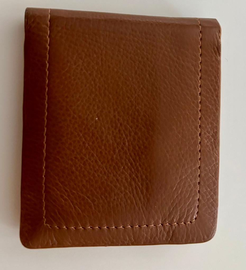 Lederen portefeuille cognac, Enlèvement, Comme neuf