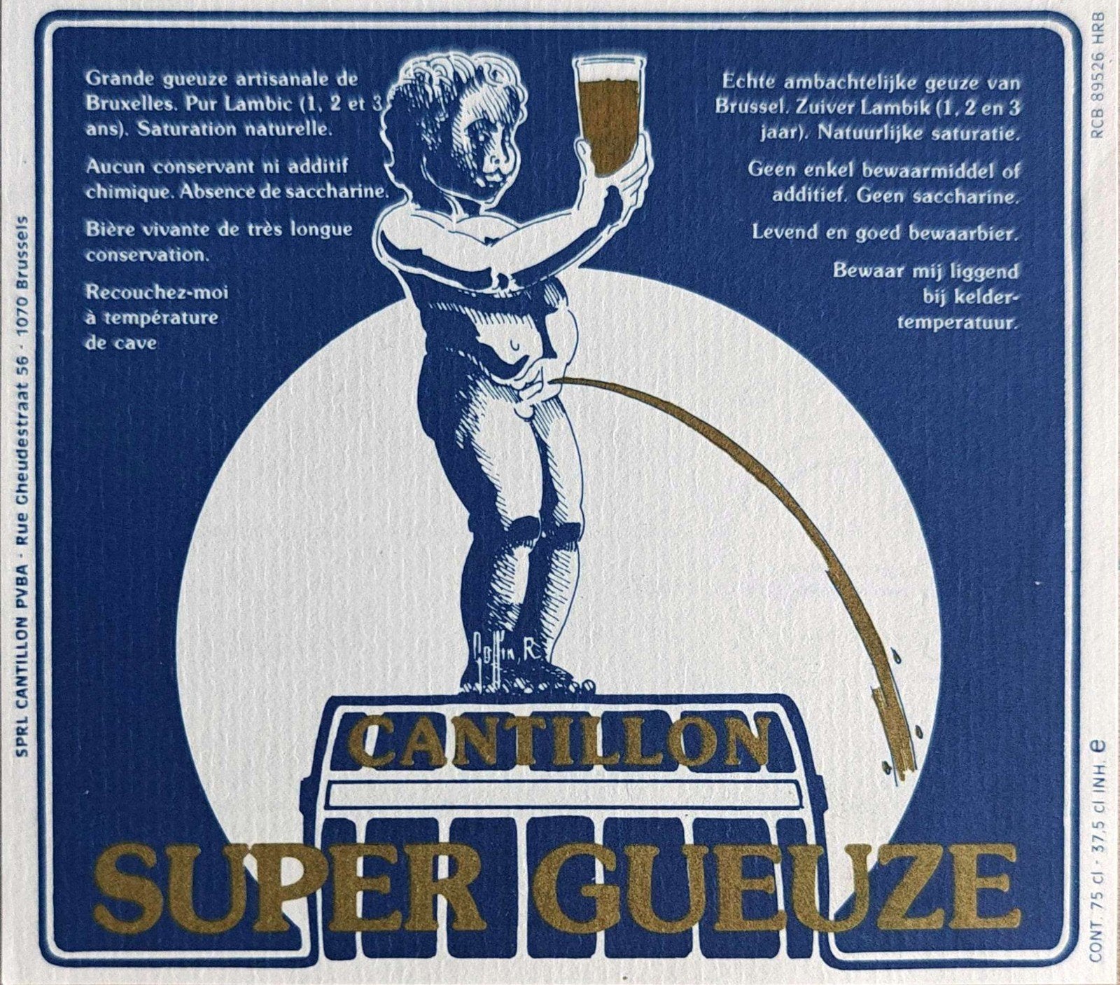 Bieretiketten Cantillon: deel 1, Verzamelen, Ophalen of Verzenden, Zo goed als nieuw, Overige typen, Overige merken