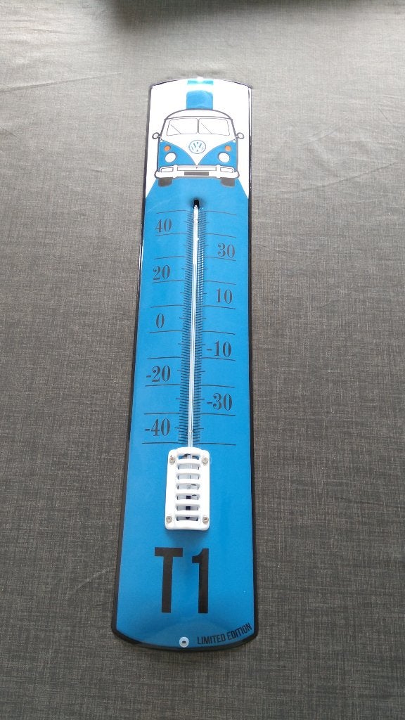 Emaille thermometer VW t1, Verzamelen, Merken en Reclamevoorwerpen, Ophalen, Zo goed als nieuw, Reclamebord