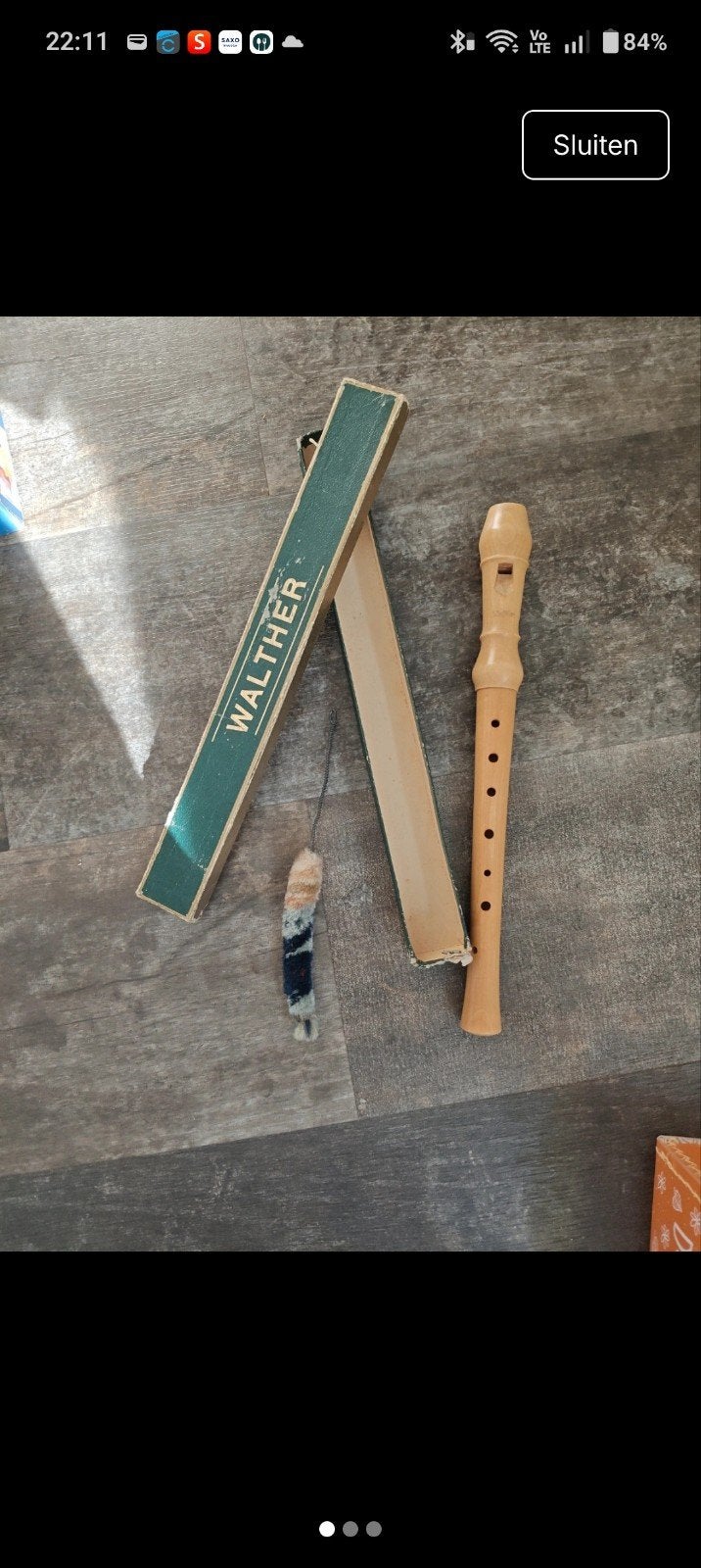 Blokfluit Walther, Musique & Instruments, Instruments à vent | Flûtes à bec, Enlèvement, Comme neuf