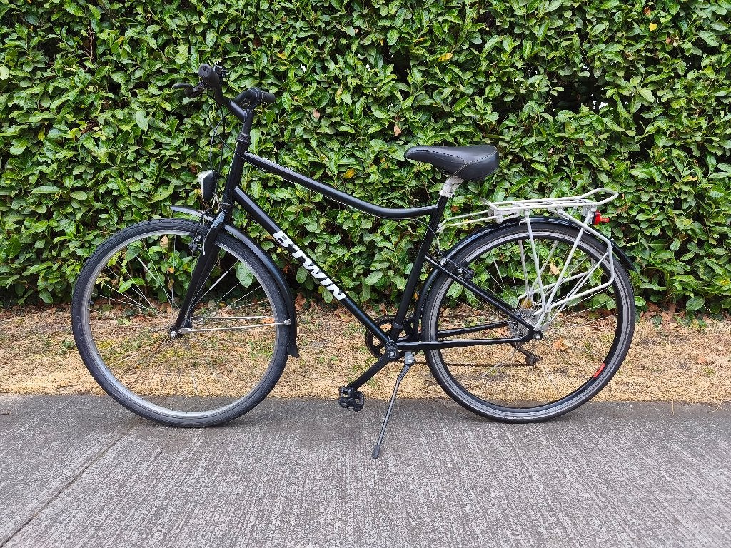 B'Twin 6V Riverside 100 herenfiets – volledig in orde✅, Fietsen en Brommers, Ophalen, Gebruikt, Velgrem, Versnellingen