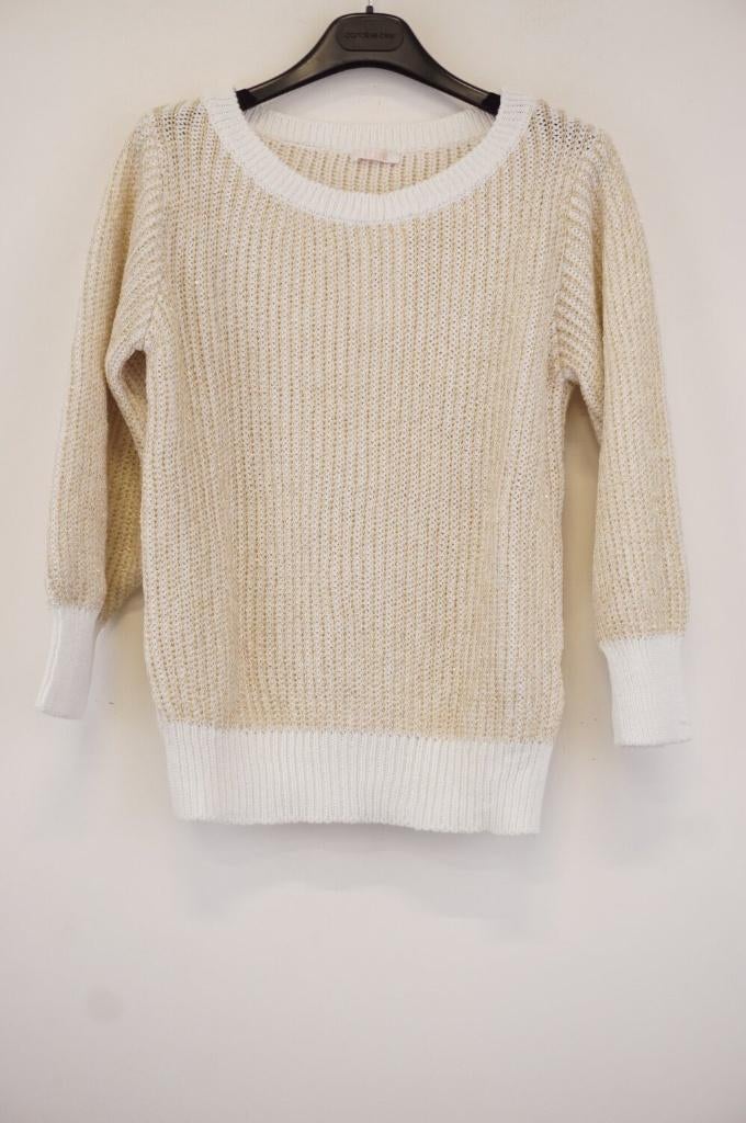 Senso wit/goudkleurig pulletje 1 x gedragen, in heel goede, Kleding | Dames, Ophalen of Verzenden, Zo goed als nieuw, Maat 36 (S)