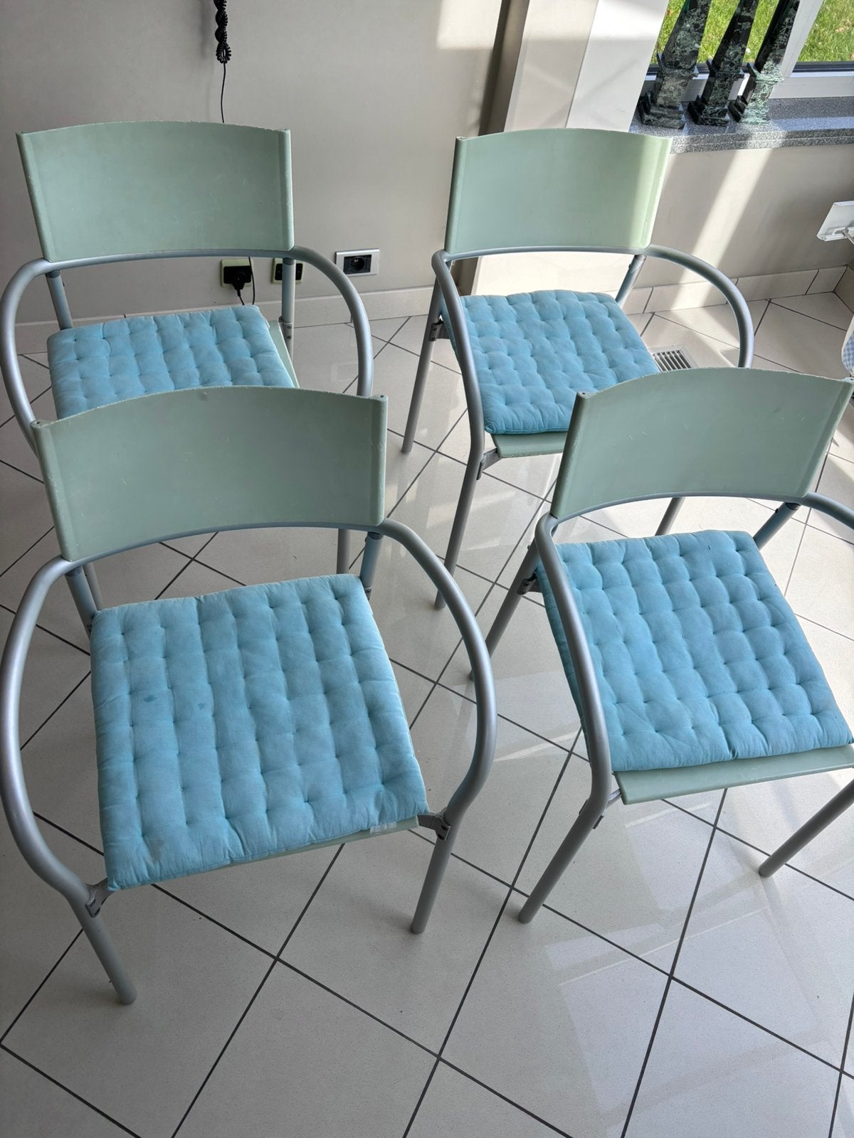 Keuken stoelen + kussens, Ophalen, Gebruikt