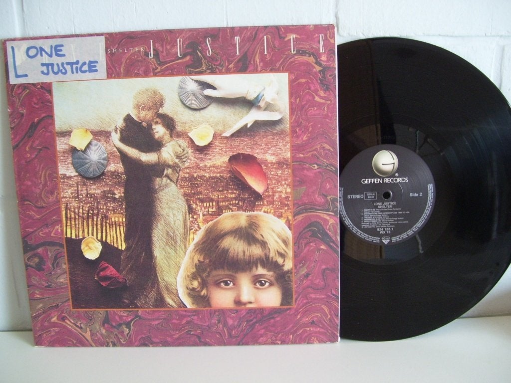 LONE JUSTICE  shelter, Comme neuf, Avec pochette intérieure, LP, 12 pouces