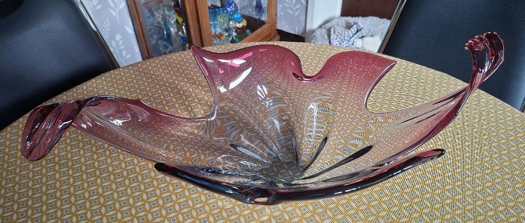 Prachtige grote murano schaal in zeer goede staat, Antiek en Kunst, Antiek | Glaswerk en Kristal, Ophalen