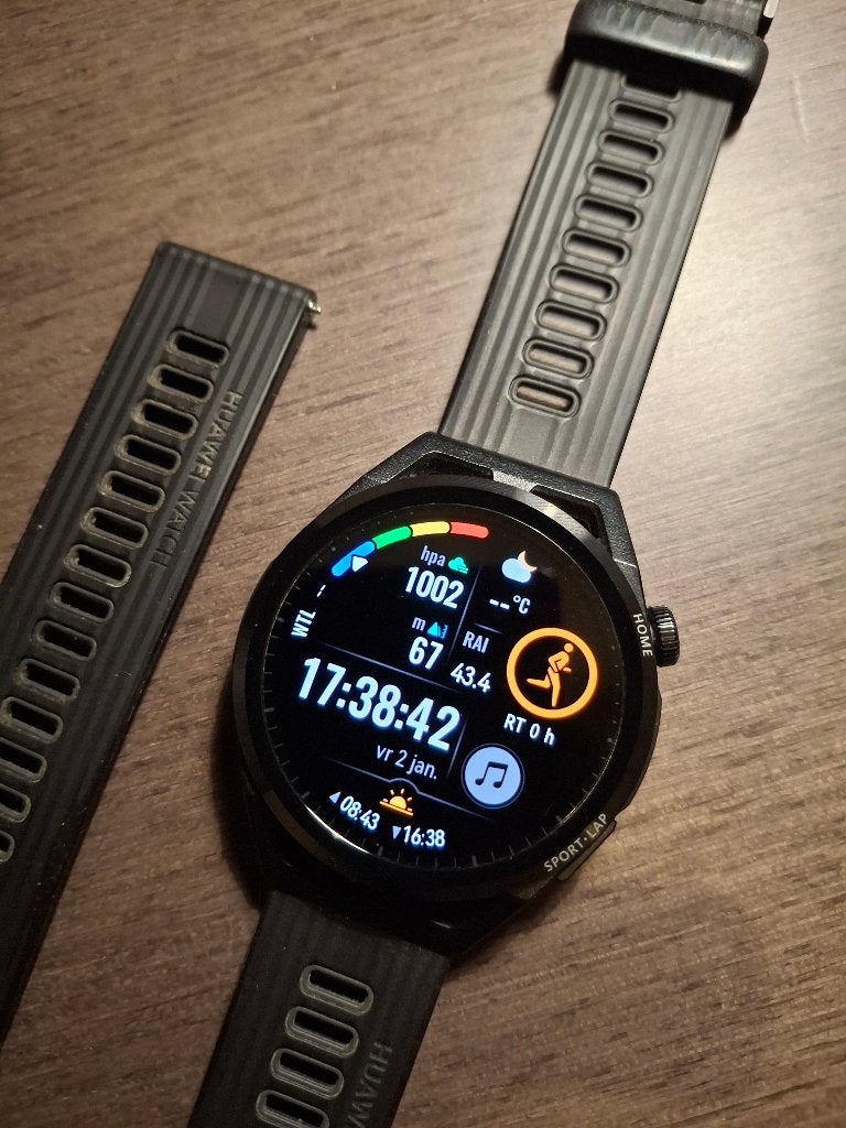 Huawei Watch GT Runner, Ophalen, Zwart, Zo goed als nieuw, Waterdicht