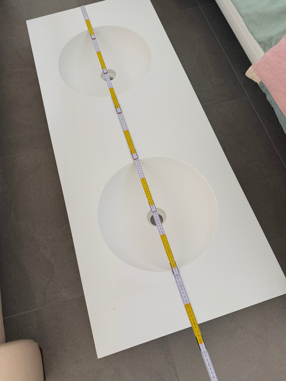 Badkamertablet solid surface, Ophalen, Zo goed als nieuw, Wasbak of Wastafel