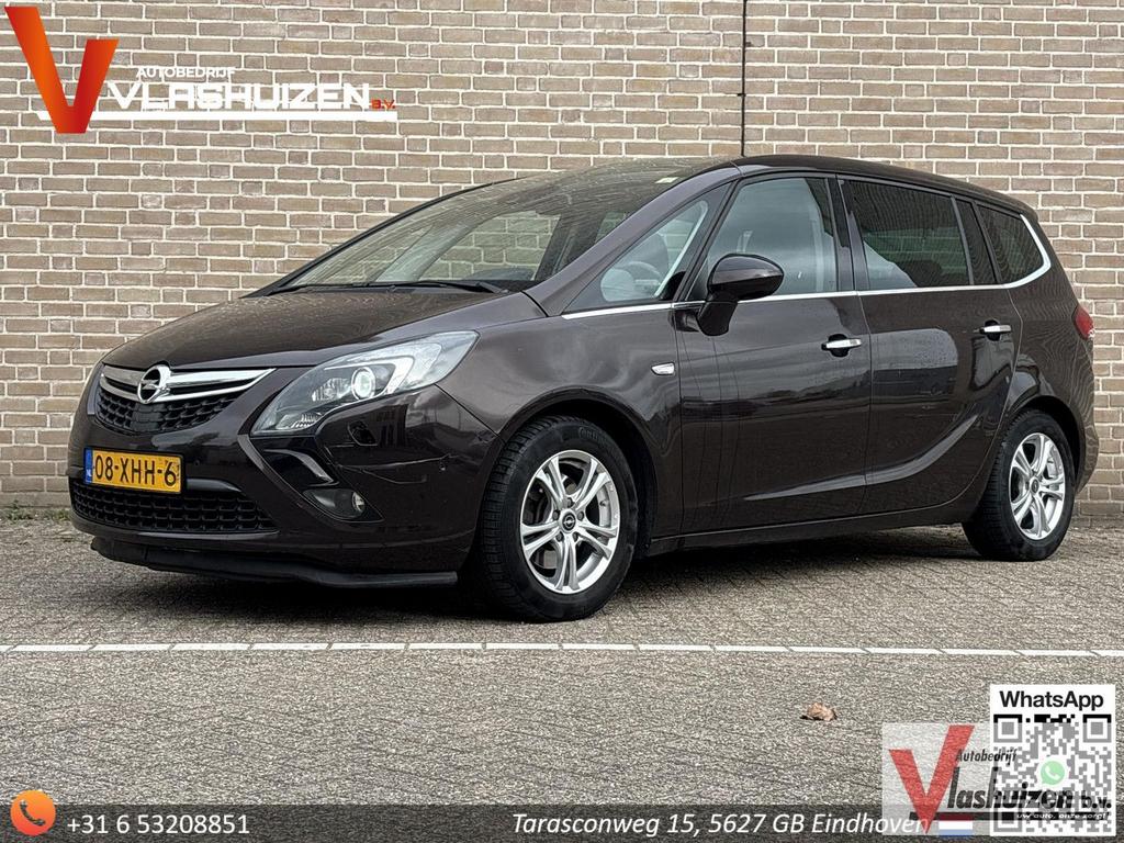 Opel Zafira Tourer 1.4 Cosmo 7 Persoons | Pano | Leder | Sto, Monovolume, Zwart, Bruin, Bedrijf