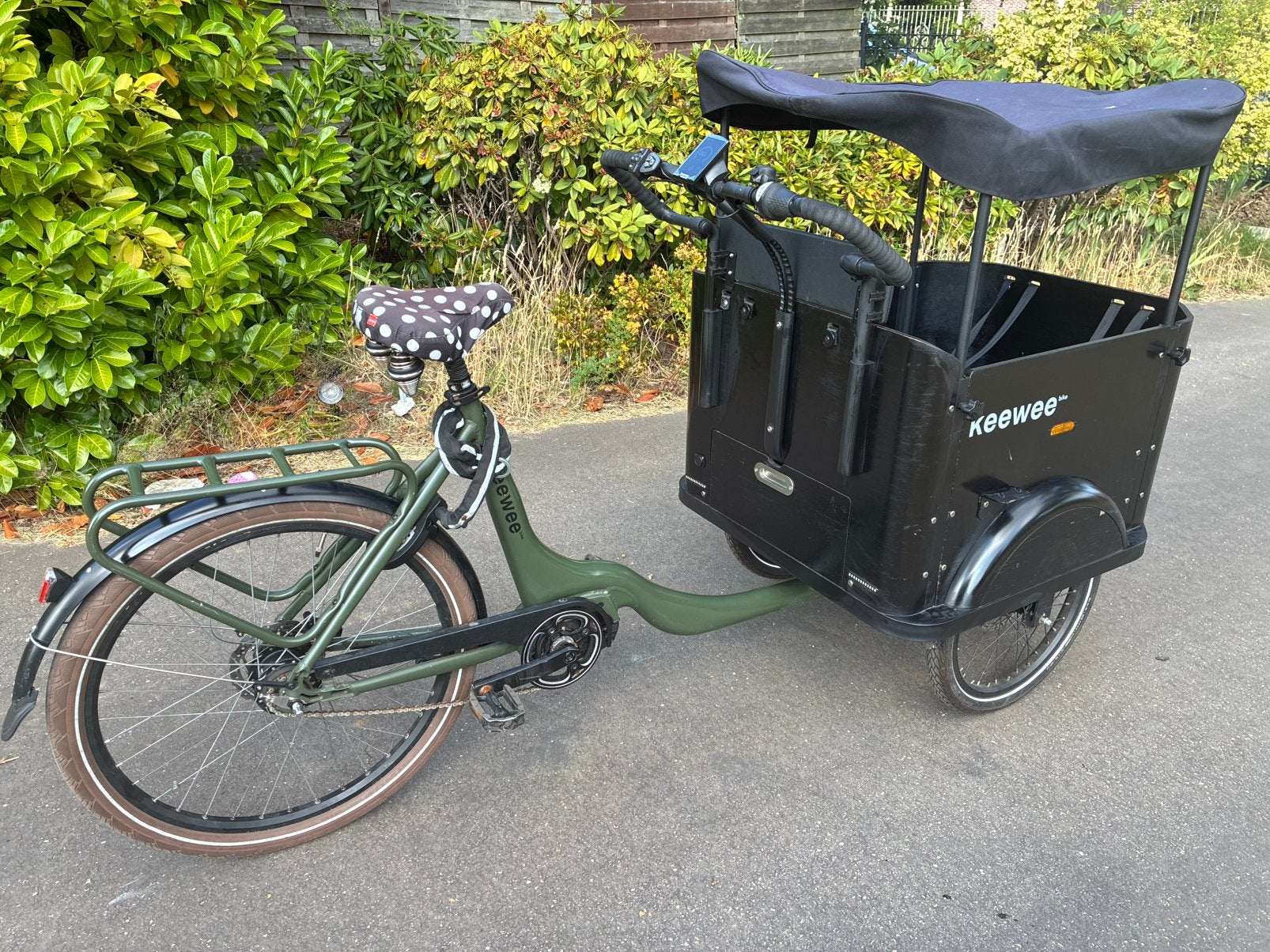 Elektrische keewee bakfiets. Bezorgen is mogelijk, 4 kinderen of meer, Huif, Ophalen of Verzenden, Zo goed als nieuw