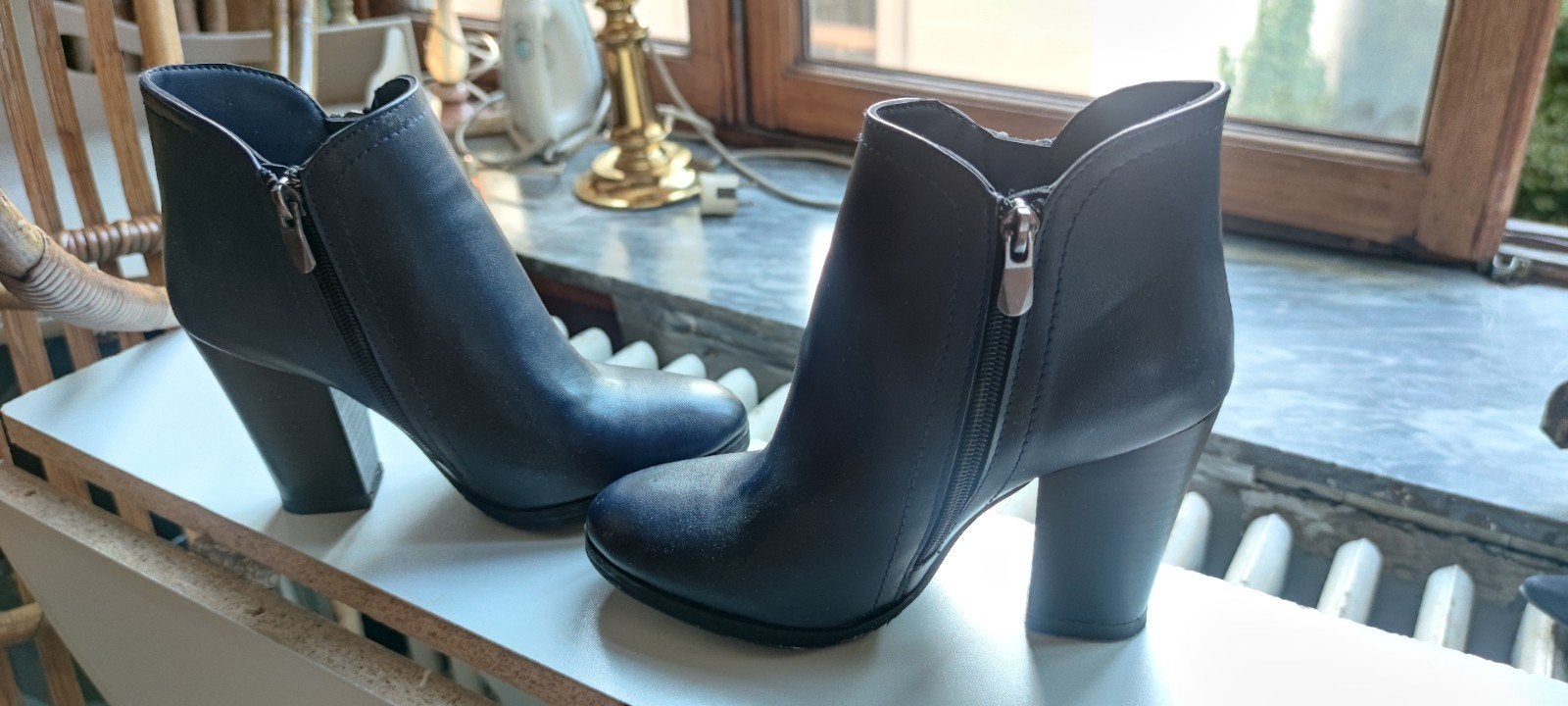 bottines en cuir bleu marine 36, Enlèvement ou Envoi