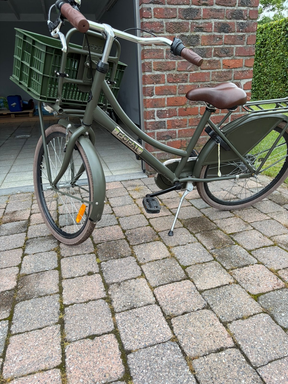 Meisjesfiets kleur groen 24inch, Fietsen en Brommers, Ophalen, Gebruikt, Terugtraprem, Versnellingen