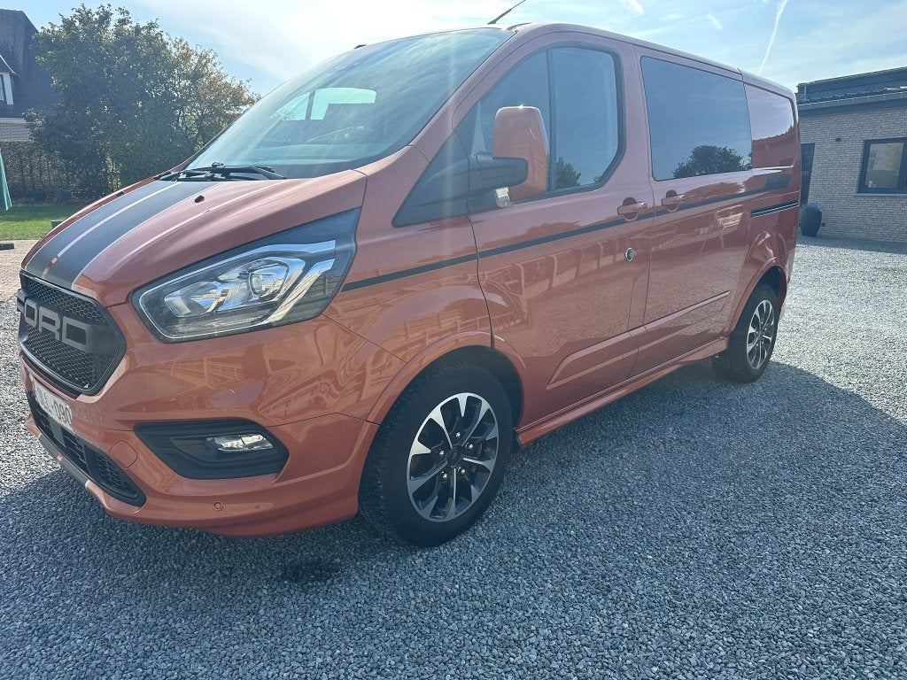 Ford transit custom sport BTW wagen, Capteur de lumière, Euro 6, 3 places, Noir