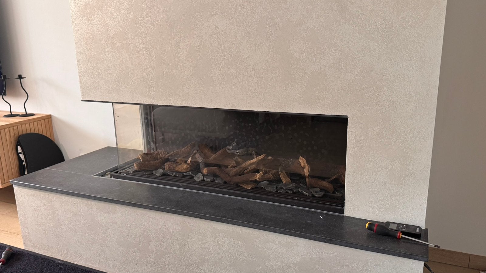 Decoratie voor in gashaard, Maison & Meubles, Cheminées, Enlèvement, Comme neuf, Cheminée au gaz
