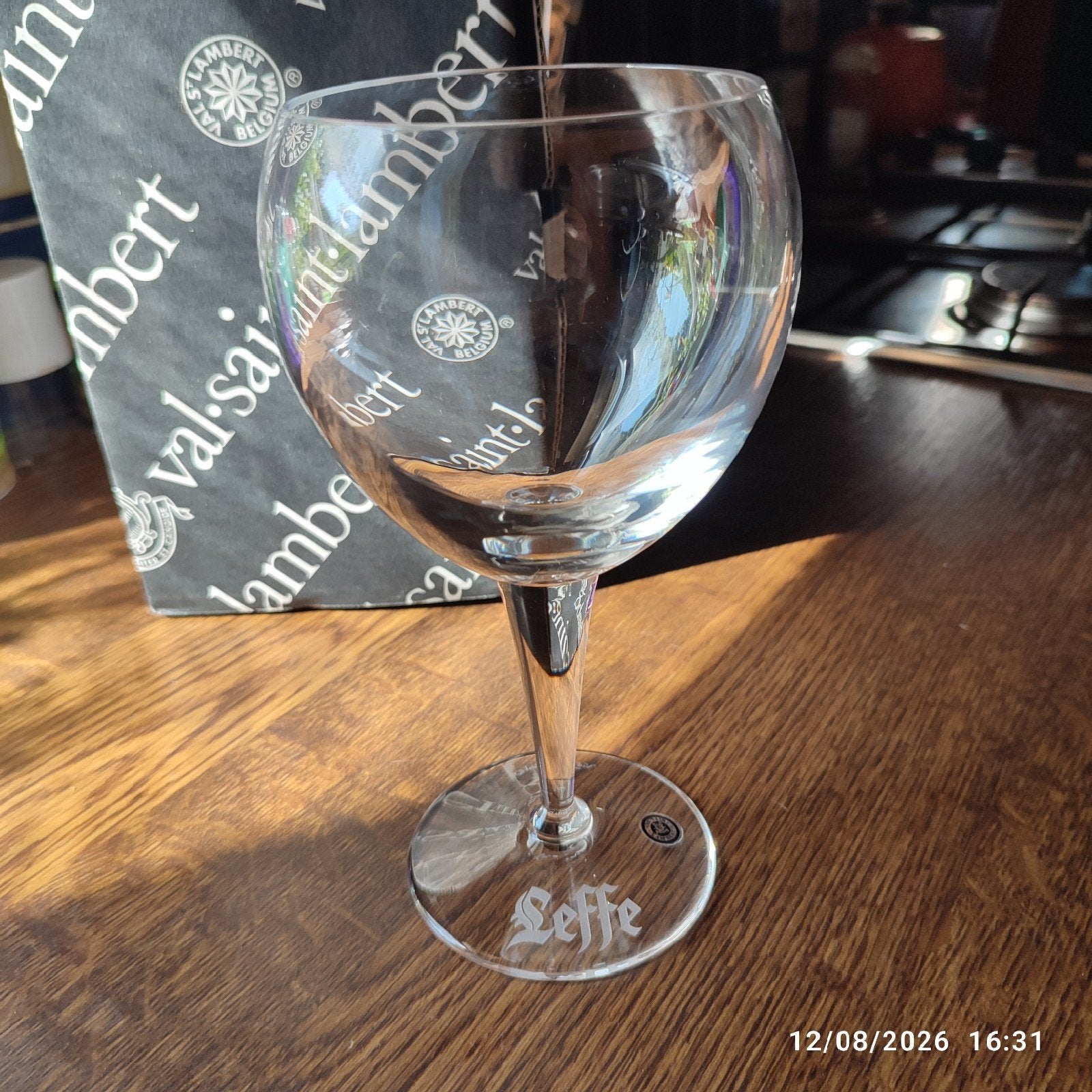 RARE : Verre LEFFE en Cristal du Val St-lambert ., Collections, Enlèvement ou Envoi, Neuf, Verre ou Verres, Leffe