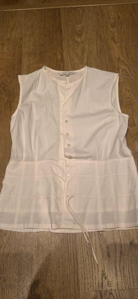 wit gekleed hemd of blouse Bruphils maat XS - Smal, Wit, Bruphils, Ophalen of Verzenden, Zo goed als nieuw