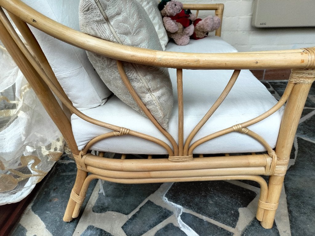 Rotanzetels, Huis en Inrichting, Fauteuils, Ophalen, Gebruikt, 100 tot 125 cm, Riet of Rotan
