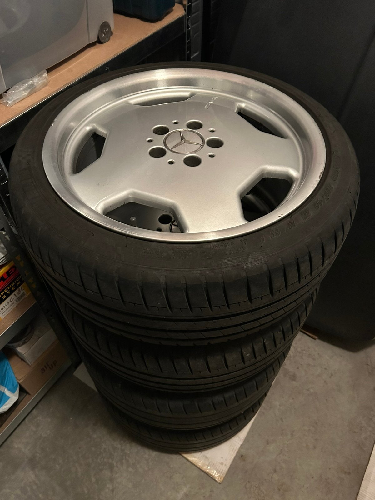 5X 18 inch AMG Monoblock Styling R129 W124 W210 W202 velgen, Auto-onderdelen, Ophalen, Gebruikt, 18 inch, Banden en Velgen