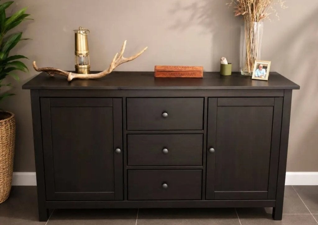 Commode noire, Maison & Meubles, Landelijk of loft, Comme neuf, 100 à 150 cm, Enlèvement