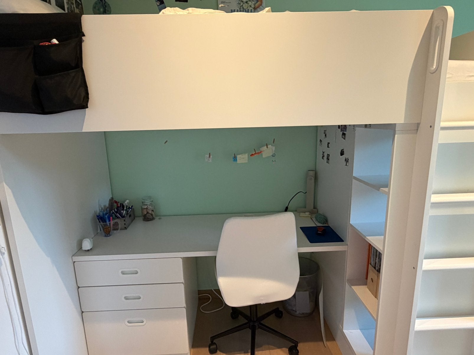 Ikea hoogslaper, Kinderen en Baby's, Kinderkamer | Stapelbedden en Hoogslapers, Ophalen, Zo goed als nieuw, Hoogslaper