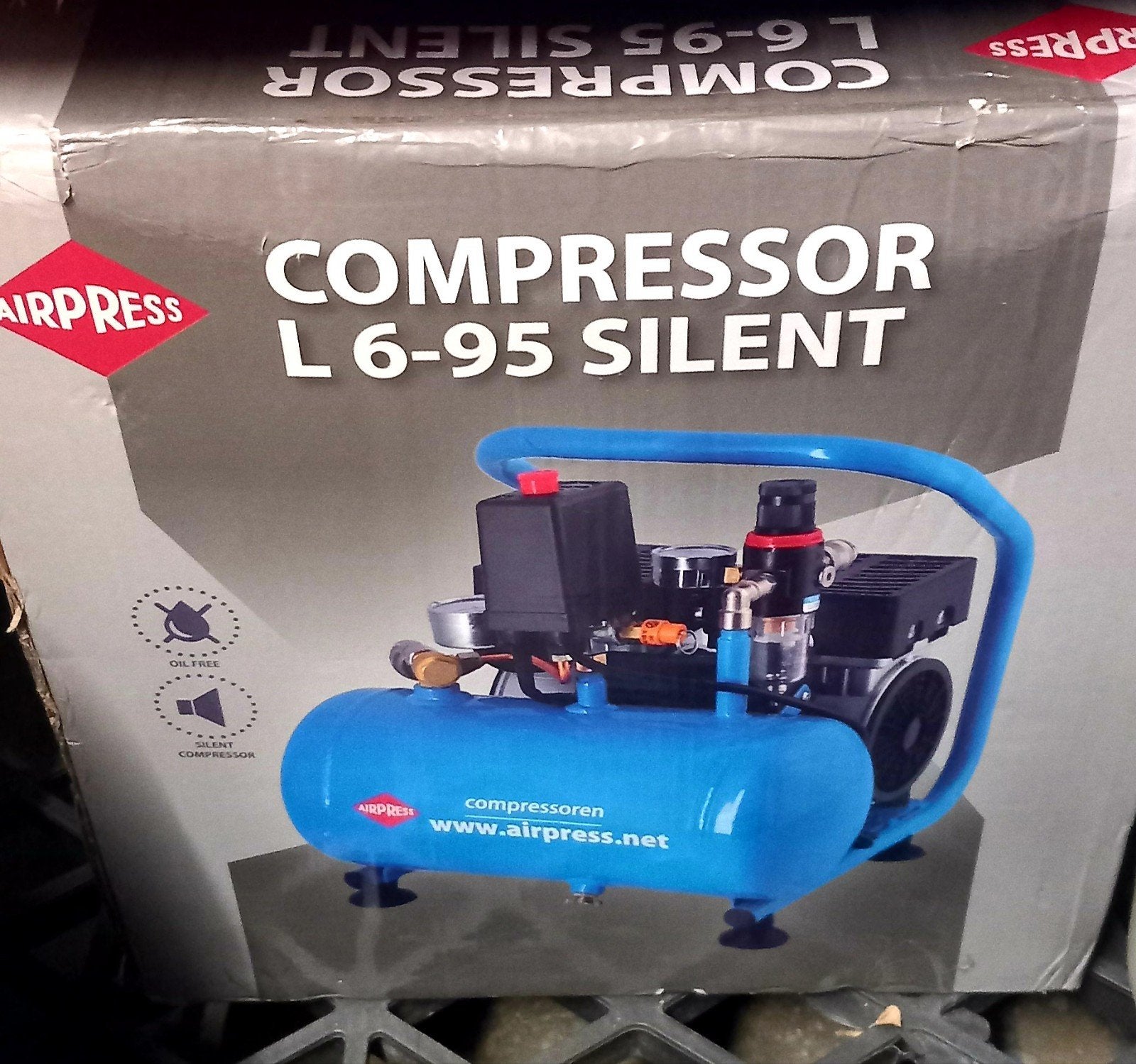 Airpress L5-95 silent compressor nieuw in doos, Doe-het-zelf en Bouw, Ophalen, Nieuw