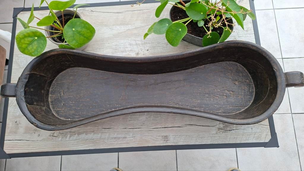 Houten sierbak, Antiek en Kunst, Ophalen, Handgemaakt