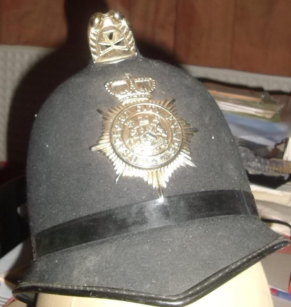 casque British Bradford City Police , Bobby Helmet, Envoi, Gendarmerie, Casque ou Béret