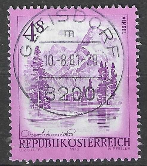 Autriche 1973 - Yvert 1259 - Paysages (ST), Envoi, Affranchi