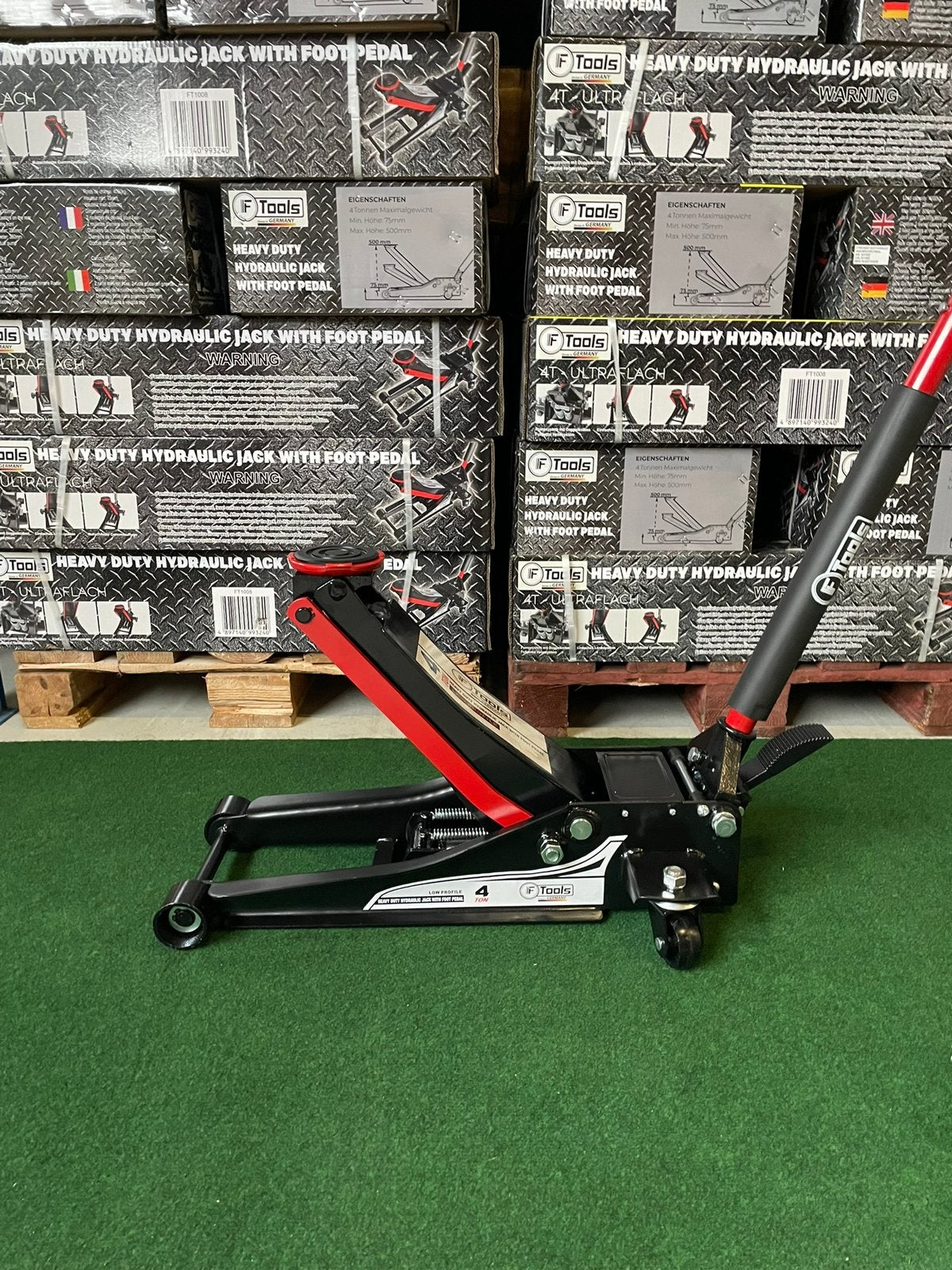 Nieuwe XL 4-ton hydraulische garage krikken met voetpomp, Autos : Divers, Prises, Enlèvement, Neuf, Hydraulique, Cric de garage