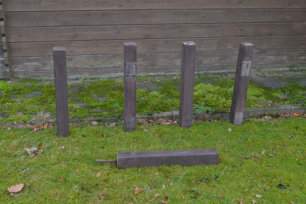 5 betonnen palen, Tuin en Terras, Palen, Balken en Planken, Gebruikt, Palen, Minder dan 180 cm, Ophalen