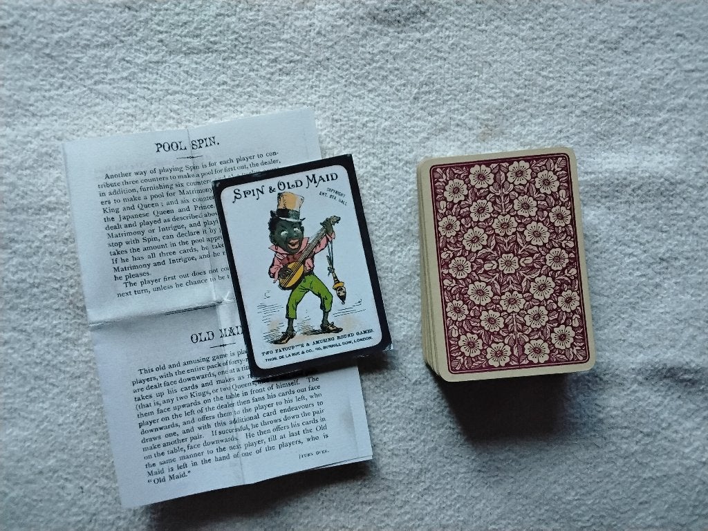 Cartes à jouer Spin and Old Maid, Enlèvement ou Envoi, Utilisé, Carte(s) à jouer