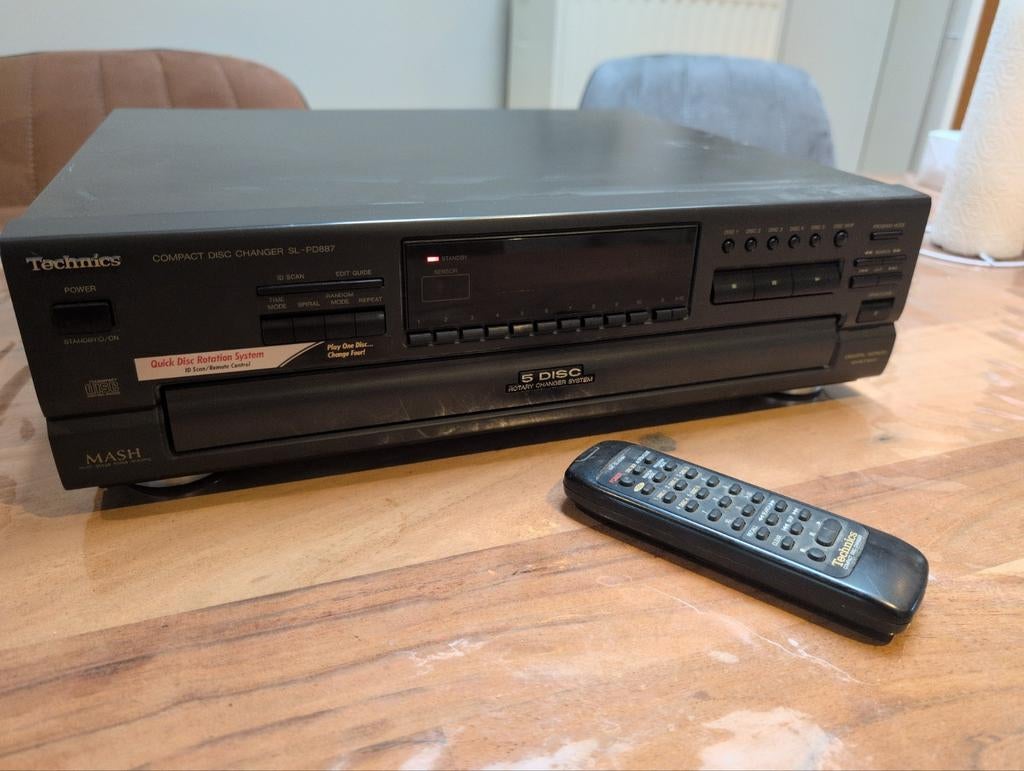 Technics SL-PD887 – 5-CD Wisselaar – MASH DAC – Technisch 10, Audio, Tv en Foto, Cd-spelers, Ophalen of Verzenden, Technics, Wisselaar