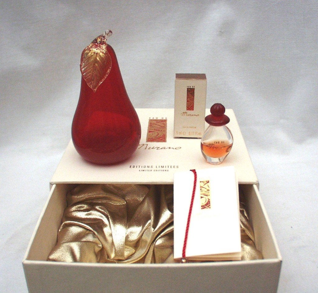 MURANO Carlo Moretti - Parfumfles + peer., Verzamelen, Parfumverzamelingen, Ophalen of Verzenden, Gebruikt, Overige typen
