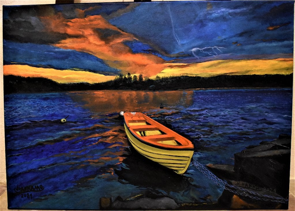 Paysage a la Mer de Swede peinture par joky kamo,, Enlèvement