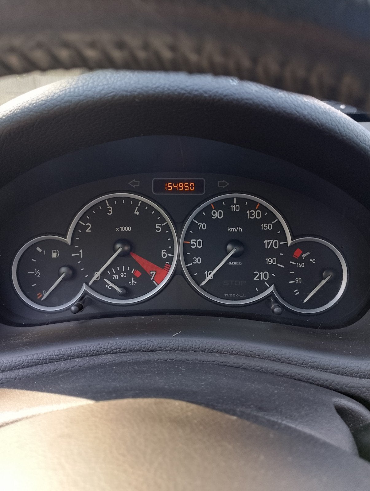 Peugeot 206 16 i 155 00 km gekeurd voor verkoop 0467045504, Cabriolet, Boîte manuelle, Noir, 5 places