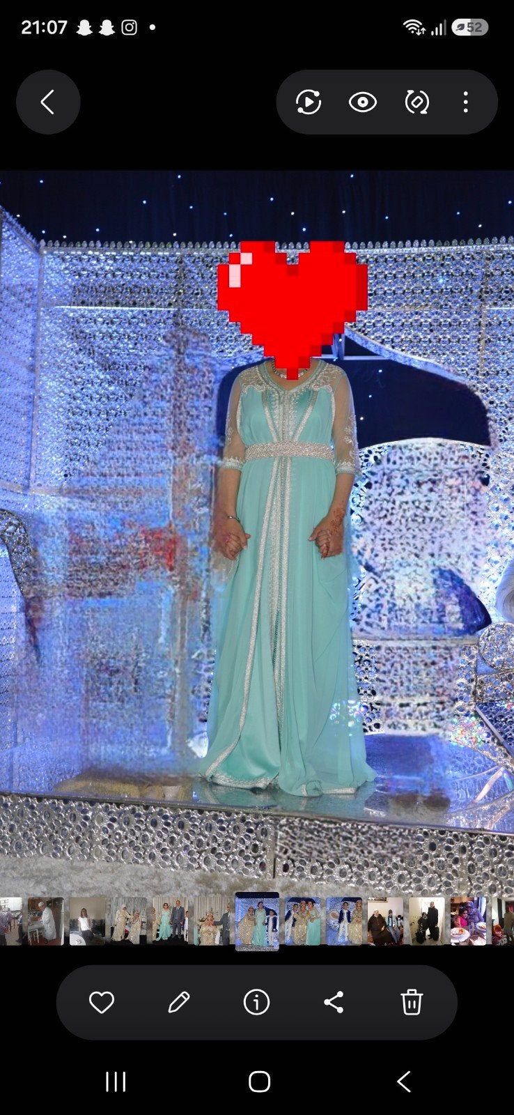 robe de soirée maroccaine, Ophalen, Gedragen, Maat 42/44 (L), Blauw