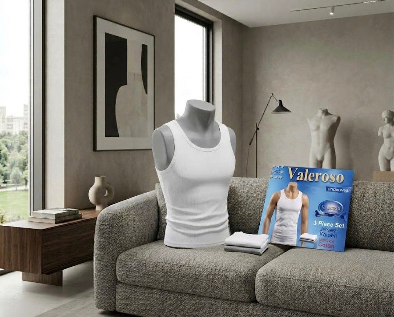 3 pièces de Maceleke ou maillot de corps 100 % coton, Enlèvement ou Envoi, Blanc