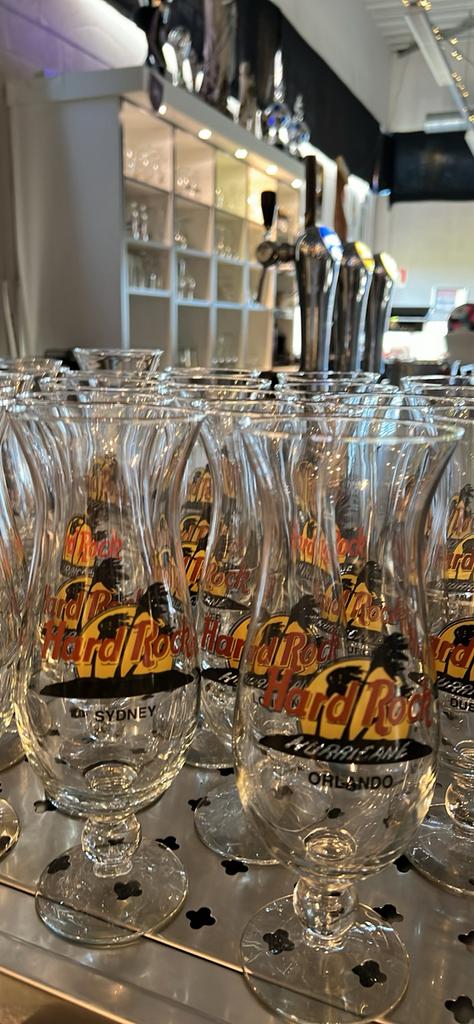 Hard Rock glazen, Verzamelen, Glas en Drinkglazen, Ophalen, Nieuw
