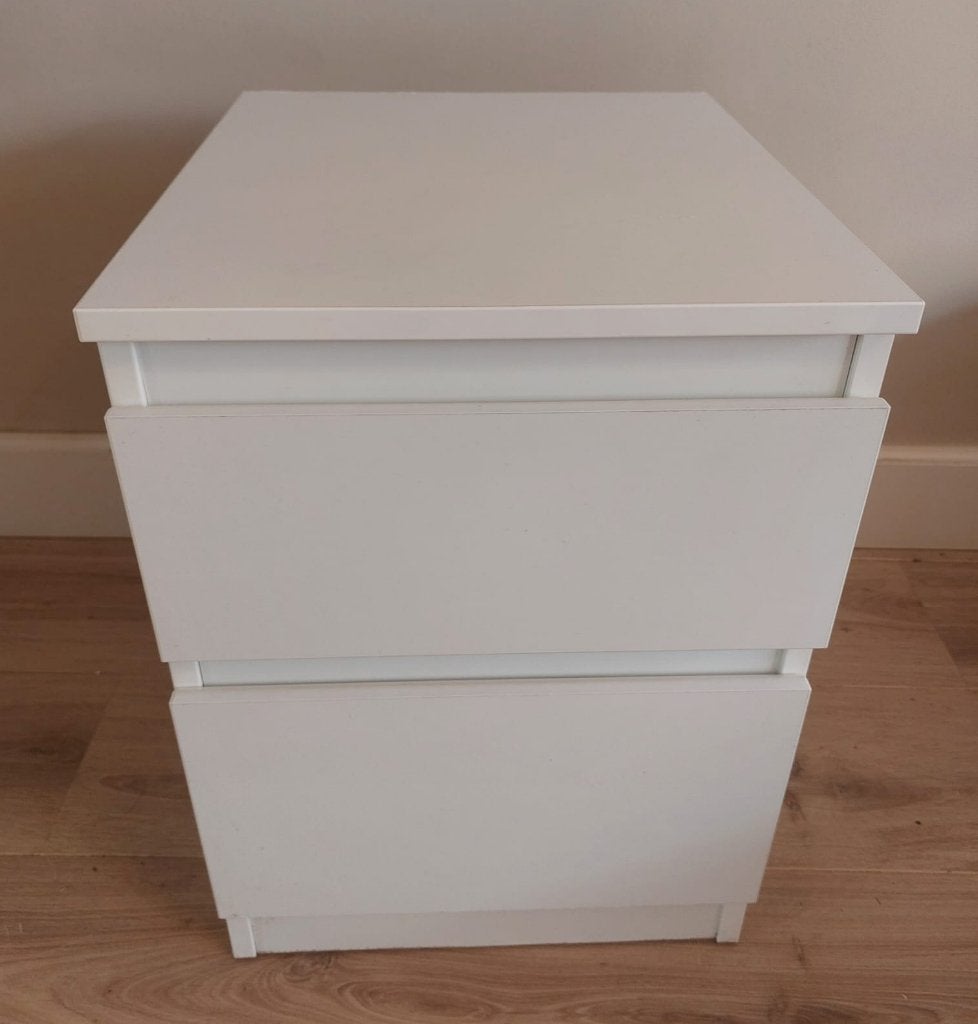 IKEA KULLEN nachtkastje/dressoir - Wit, Huis en Inrichting, Tafels | Sidetables, Gebruikt, 25 tot 50 cm, Minder dan 50 cm, Rechthoekig