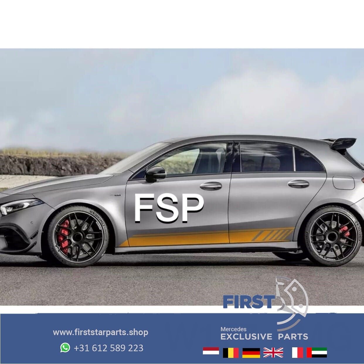 W177 A45 AMG EDITION STICKER SET L/R STRIPING A KLASSE 2020-, Ophalen of Verzenden, -, -, -
