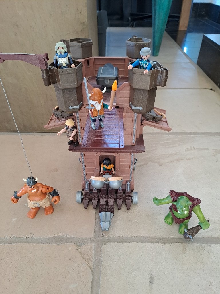 Playmobil - aanvalstoren, Kinderen en Baby's, Speelgoed | Playmobil, Ophalen, Zo goed als nieuw, Complete set