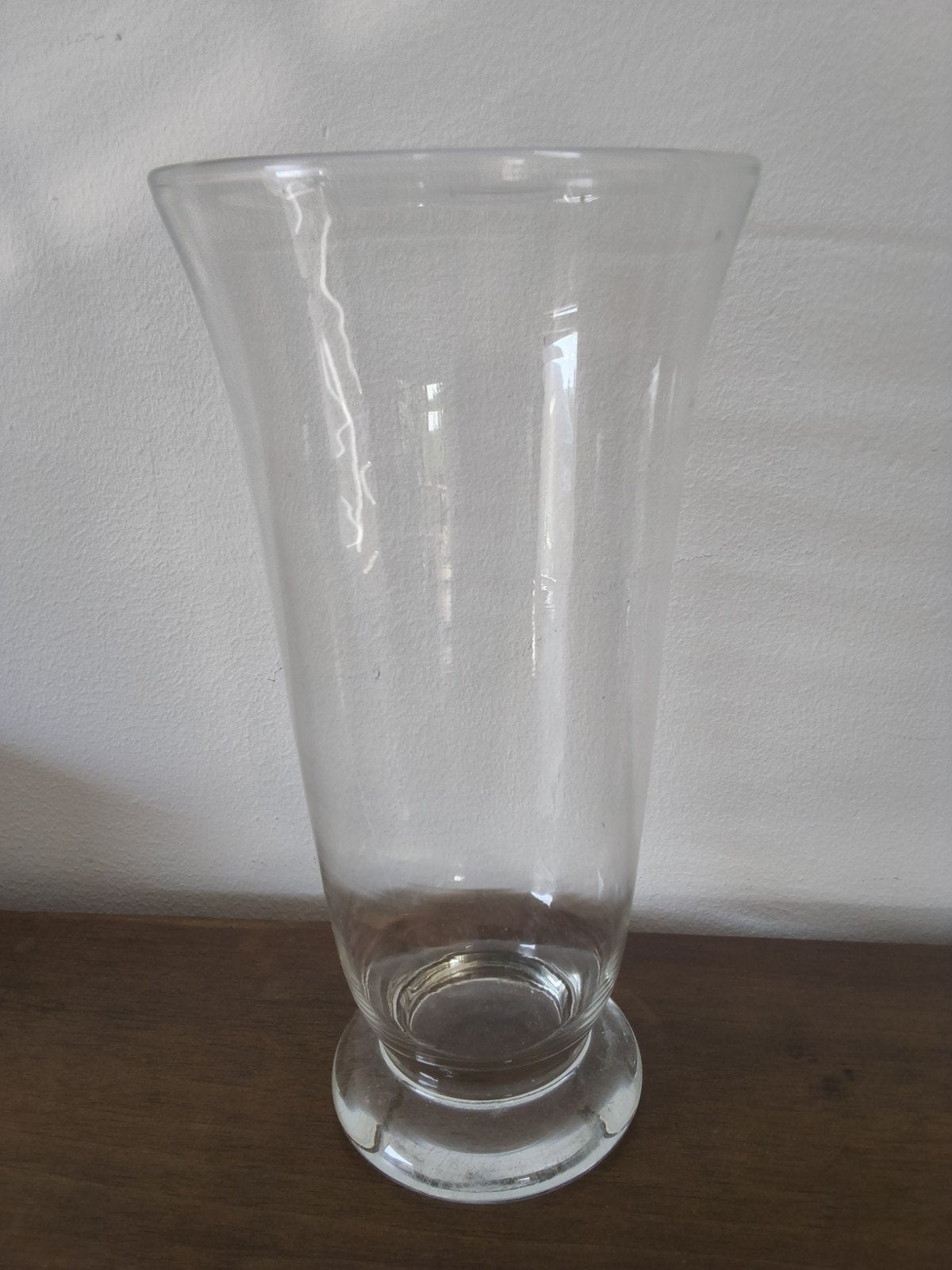 1 vase en verre  blanc, Huis en Inrichting, Ophalen of Verzenden, Wit, Glas