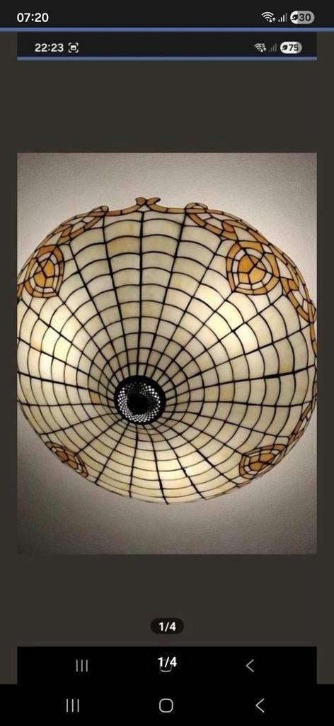 Tiffany plafondlamp plafonniere lamp medina 60 cm, Huis en Inrichting, Ophalen