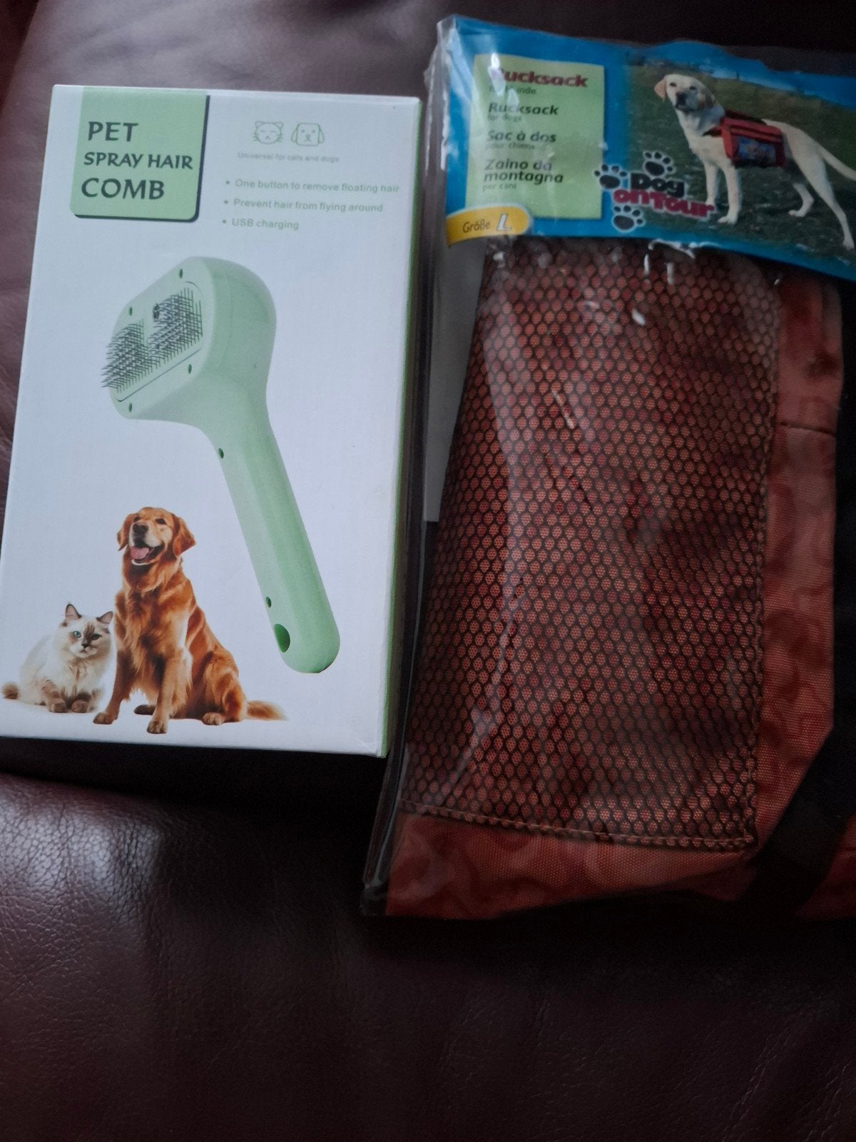Honden borstel en rugzak, Dieren en Toebehoren, Honden-accessoires, Ophalen, Zo goed als nieuw, Draagtas/-zak