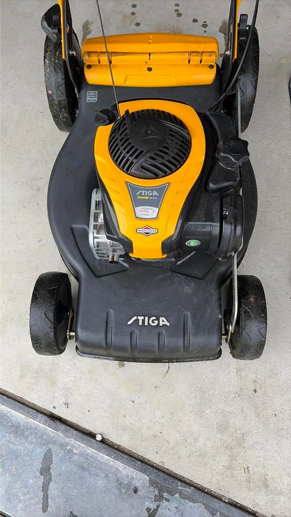 Tondeuse stiga 53s, Jardin & Terrasse, Enlèvement, Comme neuf, Bac de ramassage