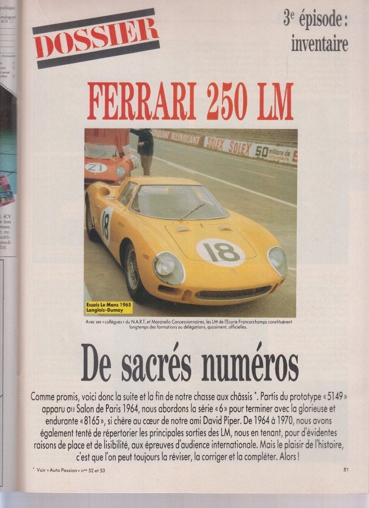 Ferrari 250 LM voiture de compétition collection, Envoi, Utilisé, Ferrari
