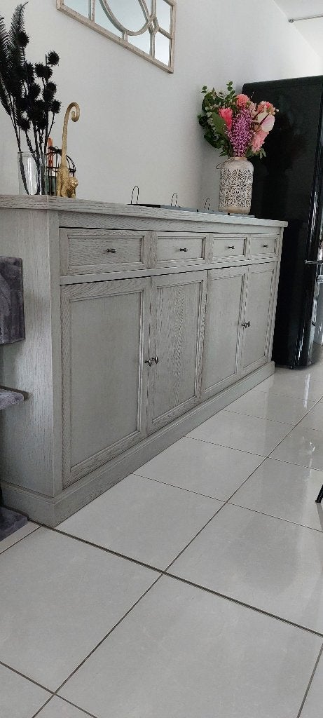 uitschuifbare tafel + dressoir, Ophalen, Zo goed als nieuw, Landelijk